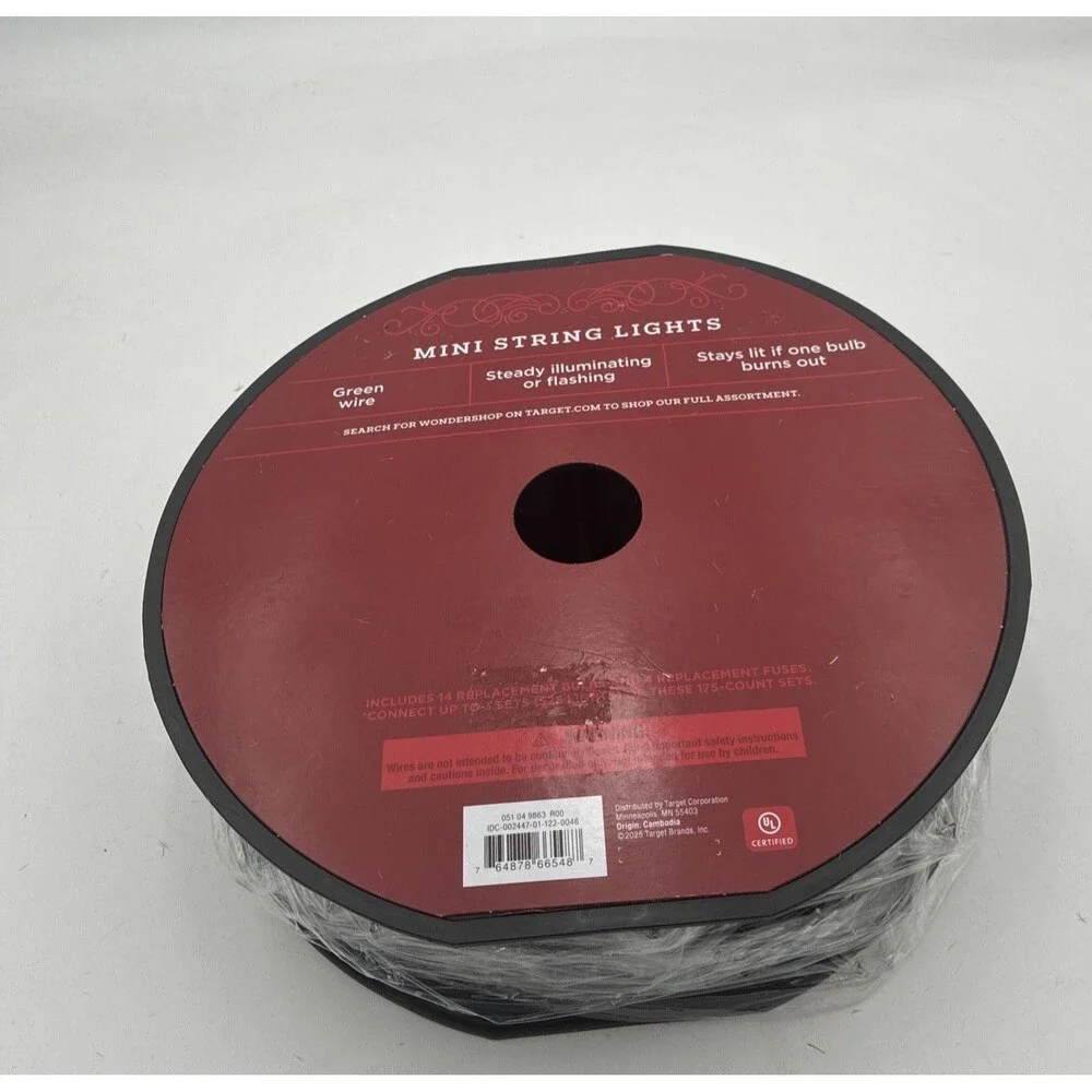 xmas lights mini string 175 counts clear